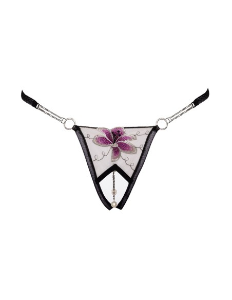 String ouvert Fleur brodée - Cottelli LINGERIE